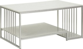 Konferenčný stolík Kayseri 90 cm mramor/strieborný
