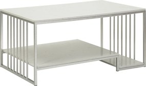 Konferenčný stolík Kayseri 90 cm mramor/strieborný