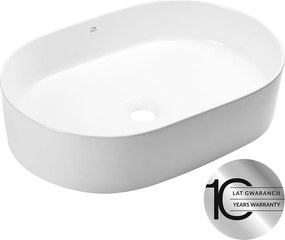Laveo Umývadlo na dosku Desna 51x35 cm - VUD_6250, keramika, biele