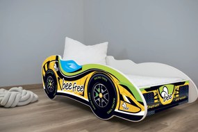 TOP BEDS Detská auto posteľ F1 140cm x 70cm - BEE FREE