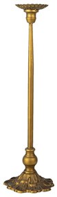 Kovový zlatý sviecen s patinou Olympe - Ø 14*51 cm