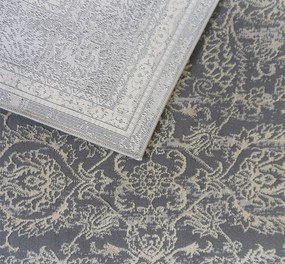 Koberec Allianz 6301 GREY – sivý s orientálnym vzorom Rozmer: 60x100 cm