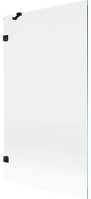 Mexen, Mexen Lunar 1-krídlová vaňová zástena 100 x 150 cm, transparentná, čierna - 897-100-000-70-00