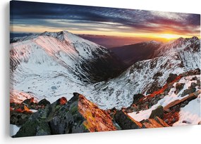 Obraz - Zimná horská panoráma (90x60 cm)