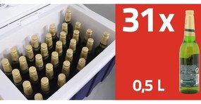 Pojazdný chladiaci box 60 W, 230/12 V, 50 l modrá/žltá