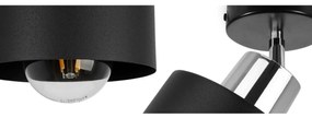 Stropné svietidlo PANTA, 1x čierne kovové tienidlo, (možnosť polohovania), CH