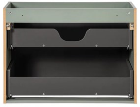 Závěsná skříňka pod umyvadlo Line Reed s deskou 80 cm zelená