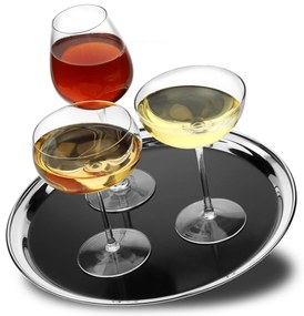 Bar@drinkstuff Nerezová tácka s čiernym plastom 30cm / 12inch