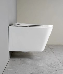 Sapho Sapho, PORTO závesná WC misa, Vortex Rimless, 36x52cm, biela, PZ102V