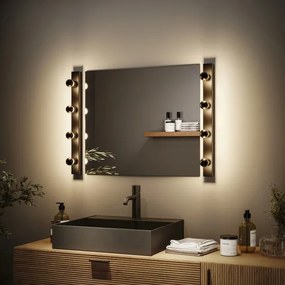 Paulmann 80099 - 4xE14/40W IP44 Kúpeľňové osvetlenie zrkadla REGULA 230V čierna