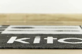 Protišmykový kuchynský koberec Flex 19053/08 sivý