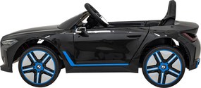 Ramiz BMW i4 batériové auto pre deti čierne + pomalý štart + EVA + ekokoža + LED audio + diaľkové ovládanie