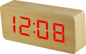 Digitálny LED budík MPM s dátumom a teplomerom C02.3565.51 RED, 21cm