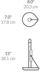 Simplehuman Držiak na papierové utierky, pre rolky do 17 cm, kefovaná nehrdz. oceľ