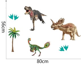 Samolepka na stenu "Dinosaury 8" 80x56cm