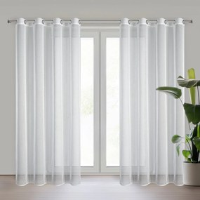 ZÁCLONA NA KRÚŽKOCH ABI1 140X250 CM BIELA