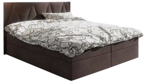Manželská posteľ Boxspring 160 cm Fade 3 (tmavohnedá) (s matracom a úložným priestorom). Vlastná spoľahlivá doprava až k Vám domov. 1046511