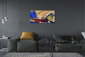 Obraz canvas Vidieckej krajiny abstraktné umenie 125x50 cm