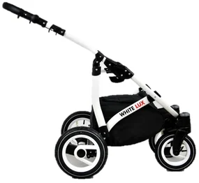 Detský kočík Rafpol White Lux - Navy Blue (2-kombinácia)