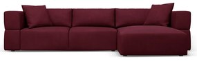 Vínovočervená rohová pohovka, pravý roh Esther - Milo Casa