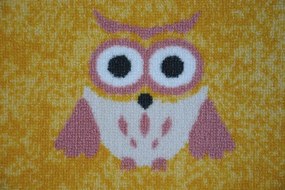 Detský koberec OWLS sovičky žltý