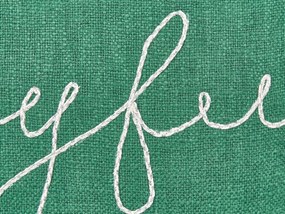 Bavlnený vankúš 45 x 45 cm zelený ELETTARIA Beliani