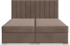 Manželská posteľ AGEN Velvet 180×200 cm hnedá