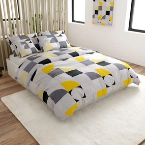 Krepové obliečky z Renforcé bavlny GEOMETRIES krémové Rozmer obliečky: 70 x 90 cm | 140 x 200 cm