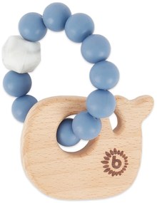 Bieco - Silikónové hryzadielko s drevenou veľrybou