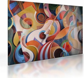 Sklenený obraz - Hudobný abstrakt (70x50 cm)