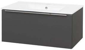 Mereo Mereo, Mailo, kúpeľňová skrinka s keramickým umývadlom 81 cm, chrómové madlo, MER-CN536