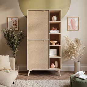 Vitrína THEA eukalyptová Farba: Eukalyptová