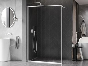 Mexen Kioto-F, sprchová zástena s rámom 100 x 202 cm, 8 mm číre sklo, biely profil, 800-100-104-20-00