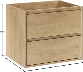 Závěsná skříňka pod umyvadlo Viola 60 cm dub cremona