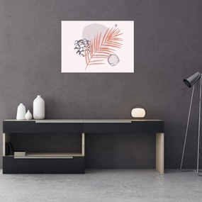 Sklenený obraz - Fialový minimalizmus N⁰3 (70x50 cm)