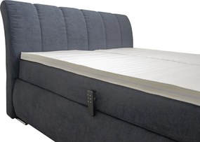 Posteľ boxspring s polohovaním Meryl 180x200 cm, antracitová látka