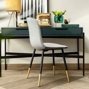 Stolička NOIR zamatová sivá SS22 933473