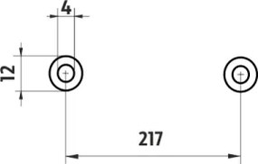 Nimco Držiak na uteráky, 23 cm NIKAU čierna - NKC 30060-90