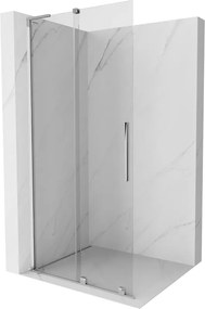 Mexen Velar L, posuvná sprchová zástena Walk-in 120 x 200 cm, 8mm číre sklo, chrómová, 871-120-003-03-01
