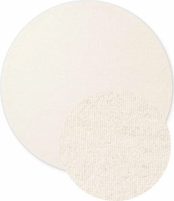 ELLE Decoration, Kusový koberec Puristic Knots 106318 Natural White kruh z kolekcie Elle, 200x200 (priemer) kruh, biela, obývacia izba