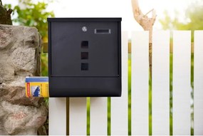 HANS poštová schránka čierna čierna