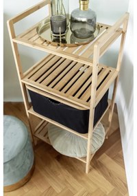 Čierny/prírodný bambusový kúpeľňový regál 44x93,5 cm Ecori - Wenko