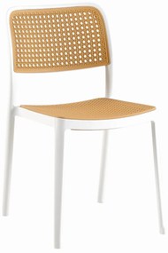 Kondela Stohovateľná stolička, biela/béžová, RAVID TYP 1