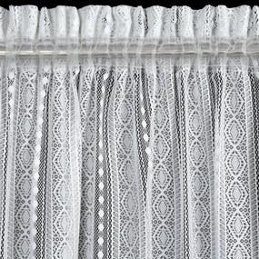 ZÁVES NA PÁSKE ADORA 140X270 CM BIELA