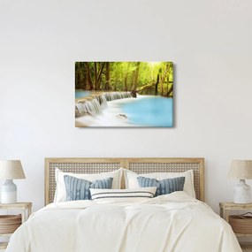 Obraz Huay Mae Kamin vodopádu v lese (90x60 cm)
