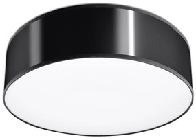 Stropné svietidlo Arena, 1x čierne plastové tienidlo, (biely plast), (fi 35 cm)