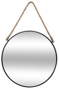 DekorStyle Nástenné zrkadlo Kurin 38 cm čierne