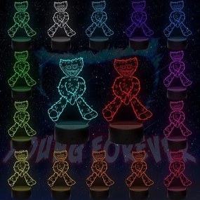 3Dmix 3DL-SMRT058 – 3D LED nočná lampa 3Dmix - Huggy Wuggy (Smart)