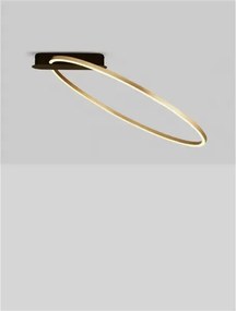 LED stmievateľné zlaté moderné stropné svietidlo Kiklos