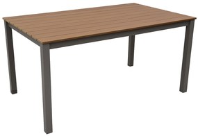 Záhradný ratanový stôl CALVIN 150x90 cm (hnedá)